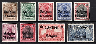 1914-16 Belgium, German Occupation, Germany (Full Set)