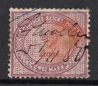 1875-1900 2m German Empire, Germany (Pen Cancellation)