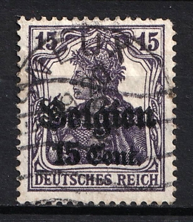 1916-18 15c Belgium, German Occupation, Germany (Signed)