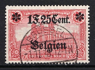 1916-18 1f 25c Belgium, German Occupation, Germany (Signed)