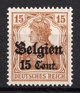 1916-18 15c Belgium, German Occupation, Germany (Signed)
