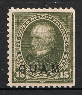 1899 15c Henry Clay, Guam (Olive Green, Black Overprint)