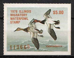 1978 5d Illinois State Duck Stamp, United States Hunting Permit Stamp
