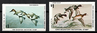 1976-77 1d Iowa State Duck Stamps, United States Hunting Permit Stamps