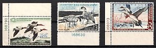 1962-65 Hunting Permit Stamps, United States, USA  (Margins, PLate Numbers)