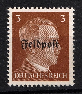 1945 3pf Ruhr Pocket, Military Mail Field Post Feldpost, Germany (Signed)