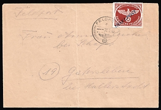 1945 (12 Feb) Field Post Feldpost, Germany, Cover to Gatersleben franked with 'INSELPOST' stamp