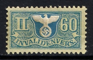 1933-1945 Invalidenvers, Third Reich Nazi Germany Revenue Stamp