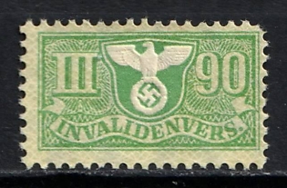 1933-1945 Invalidenvers, Third Reich Nazi Germany Revenue Stamp