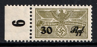 1933-1945 30Rpf Worker's Holiday Stamp, Third Reich Nazi Germany Revenue Stamp