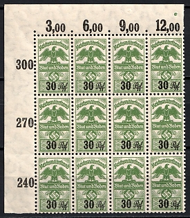 1933-1945 30Rpf Reichsnahfi and Blood and Soil, Third Reich Nazi Germany Revenue Stamp