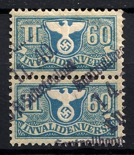 1940 Invalidens' Money, Third Reich Nazi Germany Revenue Stamp