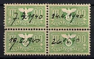 1940 Invalidens' Money, Third Reich Nazi Germany Revenue Stamp