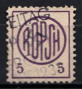 1933-1945 Rops, Third Reich Nazi Germany Revenue Stamp
