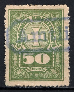 1933-1945 Municipality of Kreuzlingen, Third Reich Nazi Germany Revenue Stamp