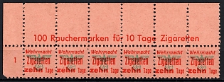 1933-1945 Wehrmacht Cigarettes 10 Days, Food and Goods Stamp, Third Reich Nazi Germany