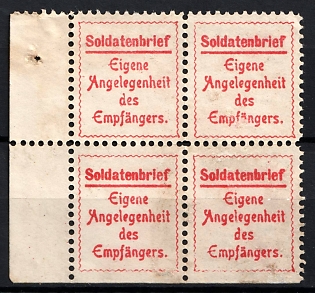 1933-1945 'Soldier's Letter Recipient's Own Business', Third Reich Nazi Germany Propaganda Label Stamp