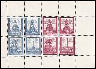 1945 'The World Looks to Berlin, Great German Empire', Swastika, Third Reich Nazi Germany Propaganda Label Stamp