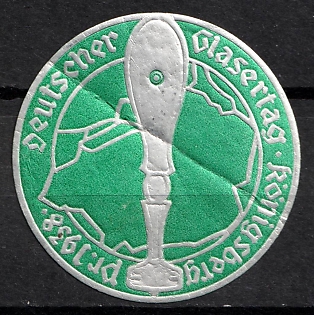 1938 'German Glaziers' Day Konigsberg', Third Reich Nazi Germany Propaganda Label Stamp