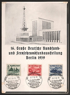 1939 'International Automobile and Motorcycle Exhibition Berlin 1938', Souvenir Sheet, Third Reich Nazi Germany Propaganda