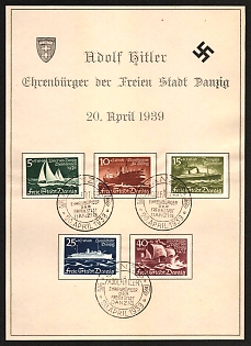 1939 'Peter Von Danzig Ocean Race Free City of Danzig', Souvenir Sheet, Third Reich Nazi Germany Propaganda
