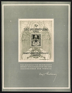 1941 'Heinrich Von Stephan', Souvenir Sheet, Third Reich Nazi Germany Propaganda