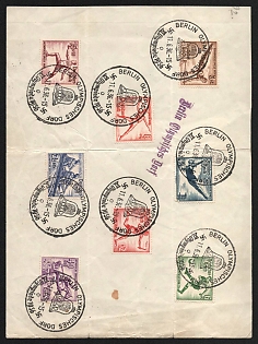 1936 'German Reich. 1936 Olympic Games', Souvenir Sheet, Third Reich Nazi Germany Propaganda