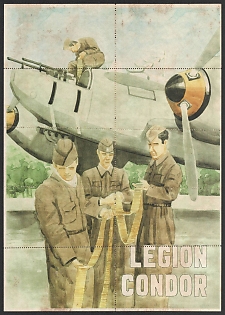 1939-1945 'Condor Legion', Spain Souvenir Sheet with Food stamps coupons, Nazi Propaganda Espana, Extremely Rare