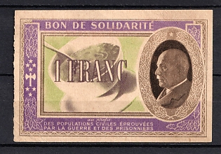 1933-1945 'Solidarity Voucher for Civilian Populations Affected by War and Prisoners', Worldwide Propaganda