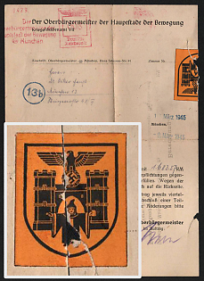 1945 'The Lord Mayor of the Capital of the Movement', Propaganda Label, Third Reich Nazi Germany