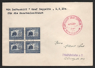 1938 'Airship Graf Zeppelin', Souvenir Sheet Cover, Third Reich Nazi Germany Propaganda