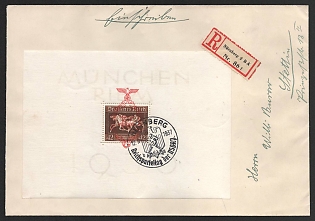 1937 'Nurnberg, the Nazi Party Days (Certificate)', Souvenir Sheet Cover, Third Reich Nazi Germany Propaganda