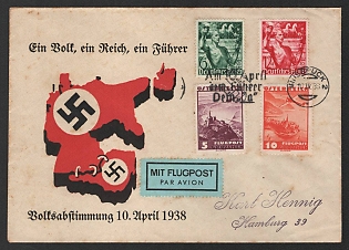 1938 'One People, One Reich, One Fuhrer Referendum, April 10, 1938', Propaganda Cover, Third Reich Nazi Germany