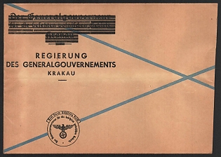1933-1945 'Government of the General Government of Krakow', Propaganda Cover, Third Reich Nazi Germany