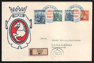 1941 Bohemia and Moravia 'Horse' Coat of Arms, Propaganda Cover, Third Reich Nazi Germany