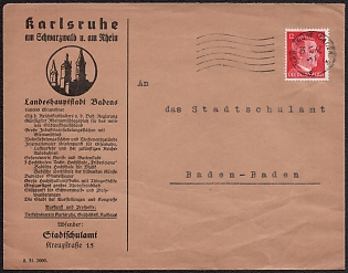 1942 'State Capital of Baden', Propaganda Cover, Third Reich Nazi Germany