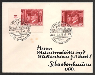 1941 'Berlin, Goebbels' Home District VII', Commemorative Propaganda Postmark Cover, Third Reich Nazi Germany