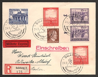 1941 'Salzburg, Paracelsus Festival', Commemorative Propaganda Postmark Cover, Third Reich Nazi Germany