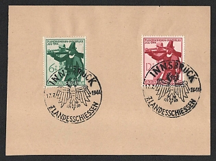 1944 'Innsbruck, State Shooting Competition', Commemorative Propaganda Postmark Cover, Third Reich Nazi Germany