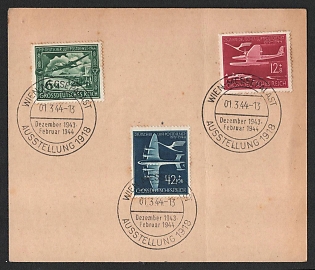 1944 'Vienna – Trade Fair Palace Exhibition 1918', Commemorative Propaganda Postmark Cover, Third Reich Nazi Germany