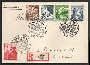 1939 'Braunau, Birthday of the Fuhrer’s', Commemorative Propaganda Postmark Cover, Third Reich Nazi Germany