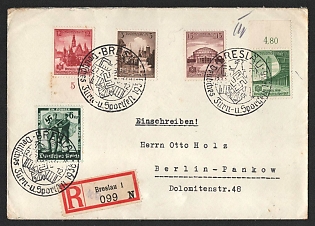 1938 'Breslau', Commemorative Propaganda Postmark Cover, Third Reich Nazi Germany