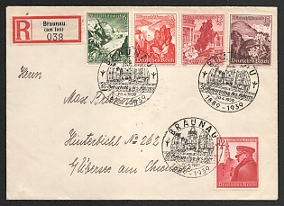 1939 'Braunau Fuhrer’s Birthday', Commemorative Propaganda Postmark Cover, Third Reich Nazi Germany
