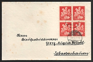 1943 'Schbobenhausten', Commemorative Propaganda Postmark Cover, Third Reich Nazi Germany
