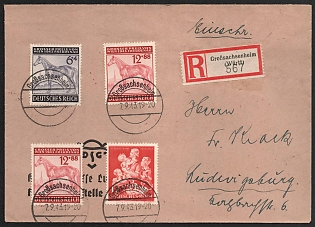 1943 'Grossachsenheim', Commemorative Propaganda Postmark Cover, Third Reich Nazi Germany