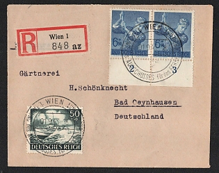 1943 'Vienna, Committee for Telecommunications', Commemorative Propaganda Postmark Cover, Third Reich Nazi Germany