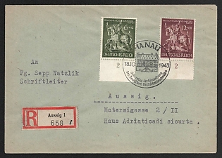 1943 'Hanau, House of the German Goldsmiths', Commemorative Propaganda Postmark Cover, Third Reich Nazi Germany