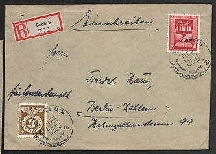 1943 'Berlin 10 Years of Seizing Power', Commemorative Propaganda Postmark Cover, Third Reich Nazi Germany