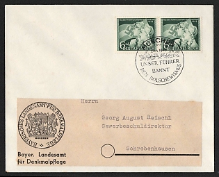 1943 'Munich Our Fuhrer Bans Bolshenism', Commemorative Propaganda Postmark Cover, Third Reich Nazi Germany