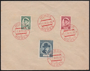 1935 'Mimon Niemes', Commemorative Propaganda Postmark Cover, Third Reich Nazi Germany